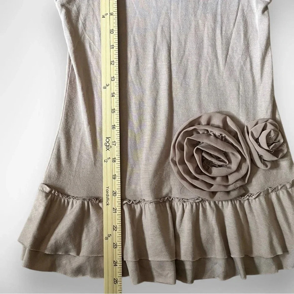 MISS CHIEVOUS Mauve Drop Waist Sleeveless Top With Rose Detailing Small | EUC - Picture 7 of 7